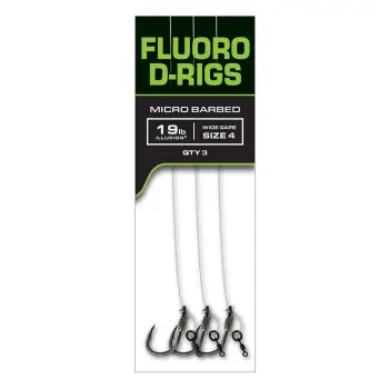 FOX Carp Ready Rigs - Fluoro D-Rig - 4 (x3)